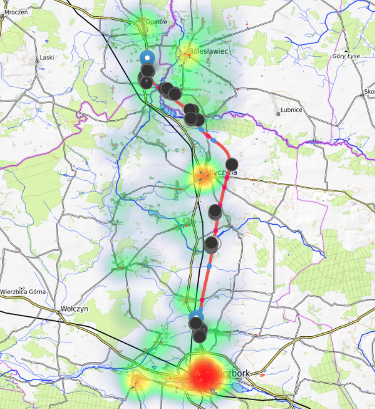 Lista wyburzeń z GPS